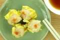 Shumai , siu mai - chinese steamed pork dumplings Royalty Free Stock Photo