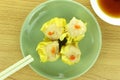 Shumai , siu mai - chinese steamed pork dumplings Royalty Free Stock Photo