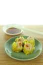 Shumai , siu mai - chinese steamed pork dumplings Royalty Free Stock Photo