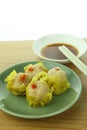 Shumai , siu mai - chinese steamed pork dumplings Royalty Free Stock Photo