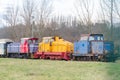 Shunting locomotives. Royalty Free Stock Photo