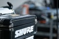 Shure PGX microphone case for live shows Royalty Free Stock Photo