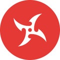 Shuriken icon vector image.