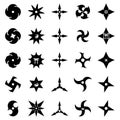 Shuriken set Royalty Free Stock Photo