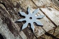 Shuriken throwing star, traditional japanese ninja cold weapon