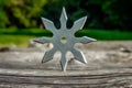 Shuriken throwing star, traditional japanese ninja cold weapon