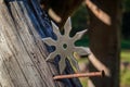 Shuriken throwing star, traditional japanese ninja cold weapon