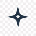 Shuriken vector icon isolated on transparent background, Shuriken transparency concept can be used web and mobile