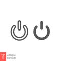 Shut down sign, power button, circle, close, computer line icon