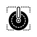 Black solid icon for Shut, logout and off Royalty Free Stock Photo