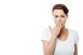 Shut your mouth ! speak no evil concept. Royalty Free Stock Photo