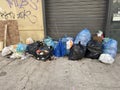 Shutter blocked by garbage bags