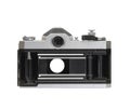 1970s 35mm SLR Camera With Back Removed and Shutter Open Royalty Free Stock Photo