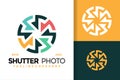 Shutter photo colorful logo vector icon illustration Royalty Free Stock Photo