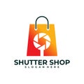 Shutter shop logo vector design template