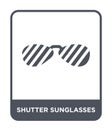 shutter sunglasses icon in trendy design style. shutter sunglasses icon isolated on white background. shutter sunglasses vector