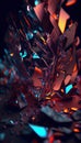 Shuttered Colored Glass Scattered into Many Pieces- Broken Glass Background AI Generative