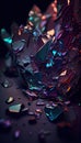 Shuttered Colored Glass Scattered into Many Pieces- Broken Glass Background AI Generative