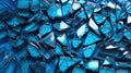 Shuttered Cyan Colored Broken Glass Abstract Background AI Generative