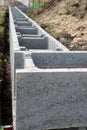 Shuttering block foundation