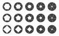 Shutters camera apertures logo icons