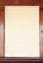 Shutters on the shop window Royalty Free Stock Photo