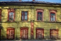 Shutters of windows of an old house in Irkutsk, Siberia Royalty Free Stock Photo