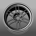 Vector Car Wheel Illustration For Conceptual Design Royalty Free Stock Photo