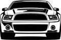 American Muscle Car Line Art Vector Illustration Royalty Free Stock Photo