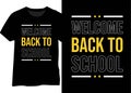 Welcome Back To School, School Typography Quote Design Royalty Free Stock Photo