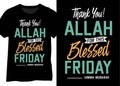 Thank You Allah For This Blessed Friday. Jumma Mubarak Typography