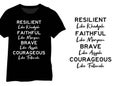 Resilient Like Khadijah Faithful Like Maryam Brave Like Aisyah Courageous Like Fatimah Islamic Feminisms Design Royalty Free Stock Photo