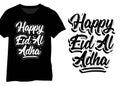 Happy Eid Al Adha, Muslim Eid Typography