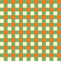 Green Orange Checkered Y2K Pattern Royalty Free Stock Photo