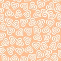 Hypnotic White Peach Heart Y2K Pattern