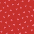 Preppy Red Pink Heart Pattern