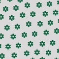 Green Preppy Hippie Flower Pattern