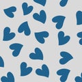 Retro Blue Heart Love Y2K Indie Pattern