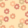 Warm Brown Flower Y2K Indie Pattern