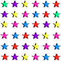 Colorful Stars Y2K Indie Pattern