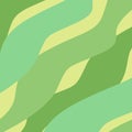 Green Abstract Army Y2K Pattern Wavy Swirl With Yellowish Background