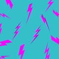 Lightning Thunder Bolt Power Pink Blue Background Y2K Pattern