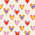 Hypnotic Heart Stripe Colorful Love Pattern