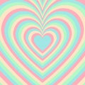 Hypnotic Pastel Heart Indie Pattern