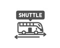 Shuttle bus icon. Airport transport sign. Vector