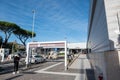 Shuttle bus outside at Rome Ciampino Airport in 2023 in Italy