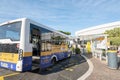 Shuttle bus outside at Rome Ciampino Airport in 2023 in Italy