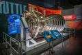 Shuttle engine inside the Shuttle Atlantis exhibit Royalty Free Stock Photo