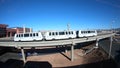 The shuttle monorail between the terminals of an airport - LAS VEGAS-NEVADA, OCTOBER 11, 2017 Royalty Free Stock Photo