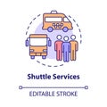 Shuttle services concept icon